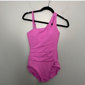 CALIA CARRIE UNDERWOOD one shoulder power sculpt in geranium size 4